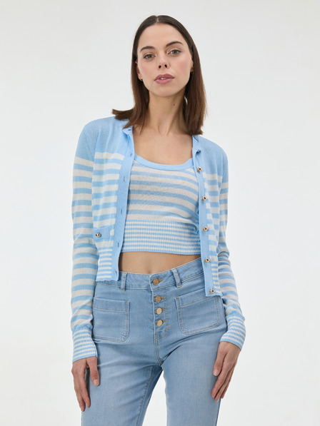 Orsay Svetlomodrý pruhovaný dámsky kardigan ORSAY