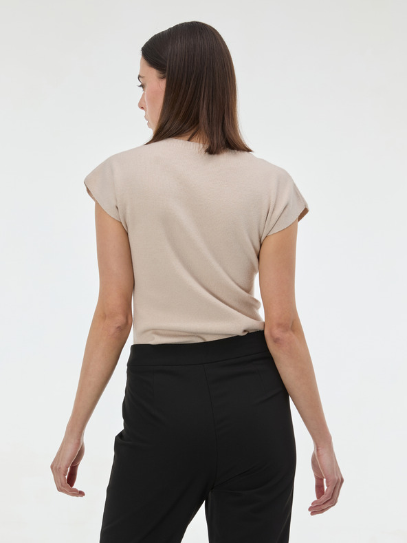 Orsay Béžový dámsky sveter bez rukávov ORSAY