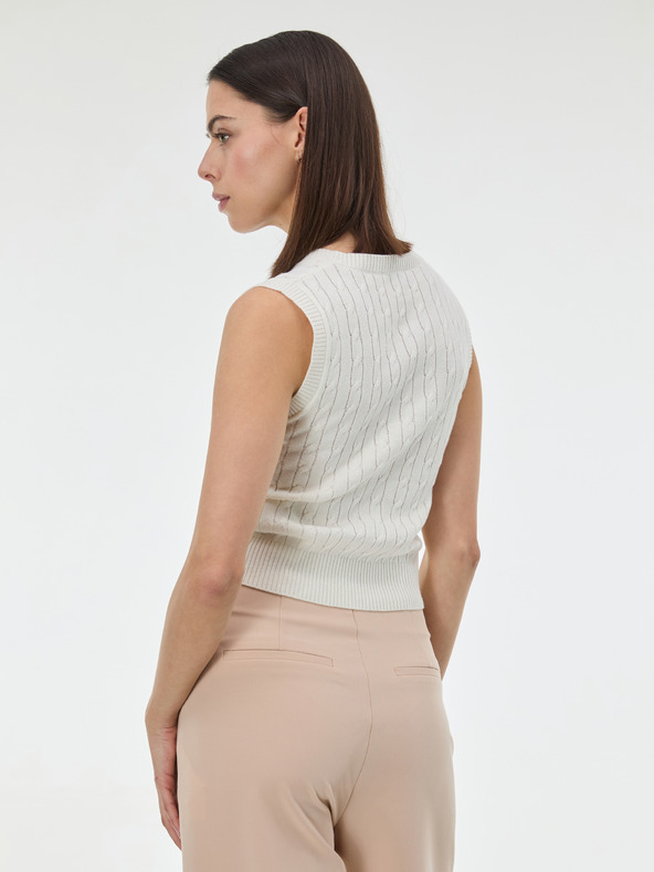 Orsay Krémová dámska úpletová vesta ORSAY