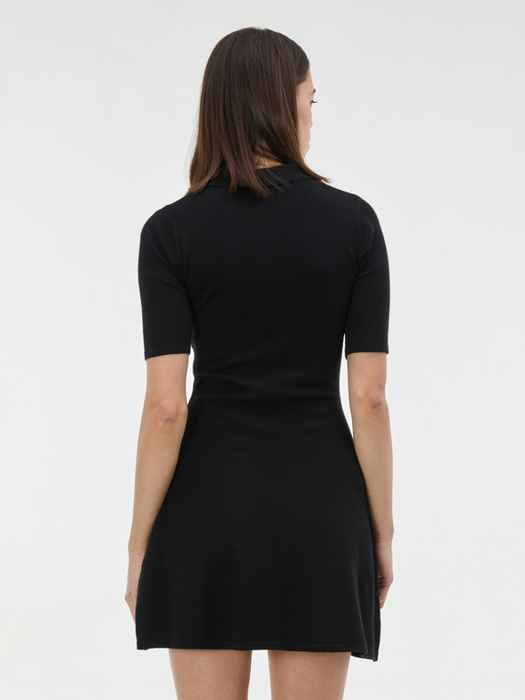 Orsay Čierne dámske úpletové šaty ORSAY