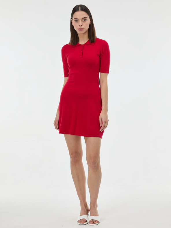 Orsay Červené dámske úpletové šaty ORSAY