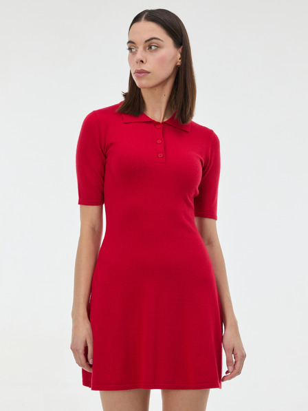 Orsay Červené dámske úpletové šaty ORSAY