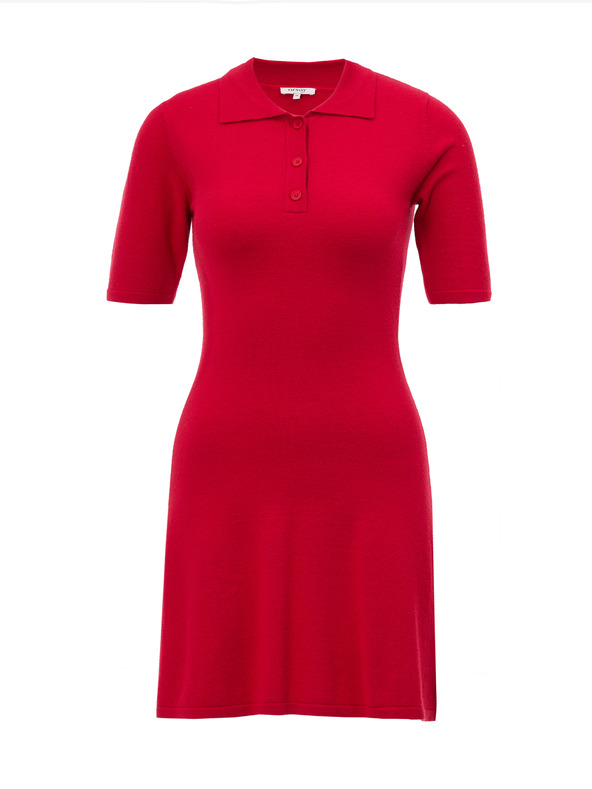 Orsay Červené dámske úpletové šaty ORSAY