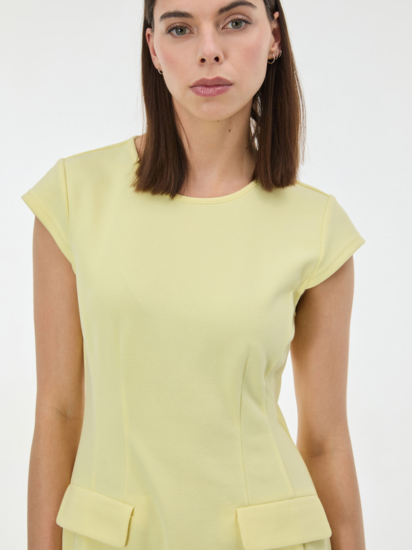 Orsay Žlté dámske šaty ku kolenám ORSAY