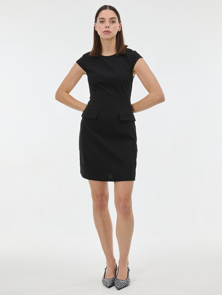 Orsay Čierne dámske šaty ku kolenám ORSAY