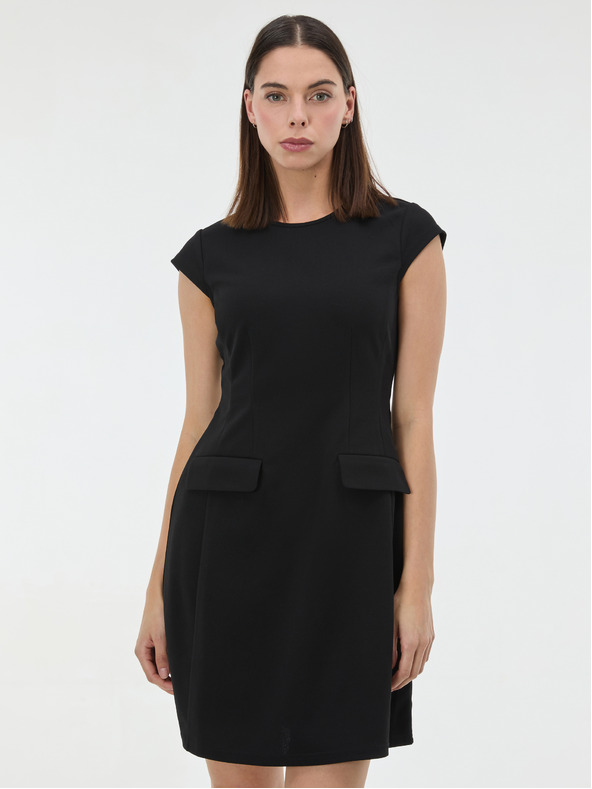 Orsay Čierne dámske šaty ku kolenám ORSAY