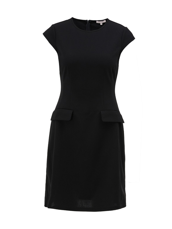 Orsay Čierne dámske šaty ku kolenám ORSAY