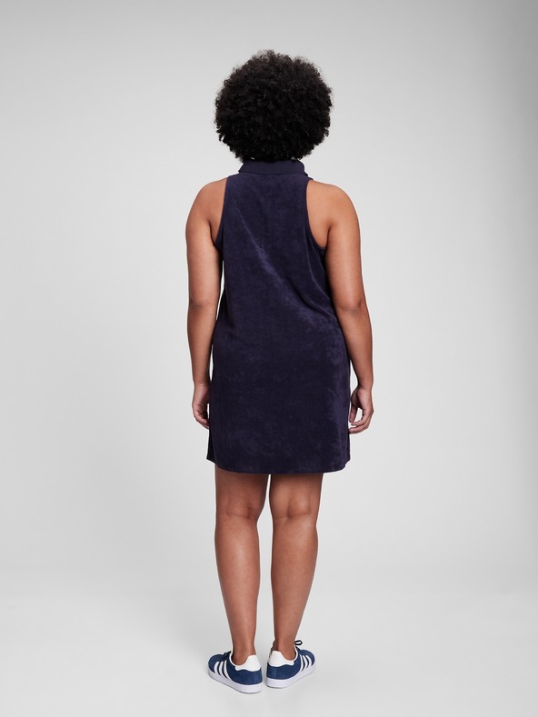 GAP Froté pruhované šaty s golierom GAP