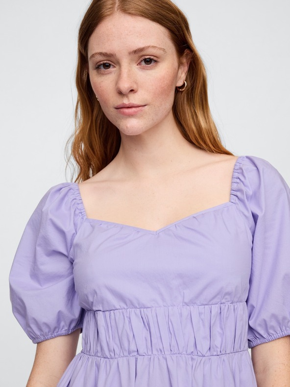 GAP Mini šaty s naberanými rukávmi GAP