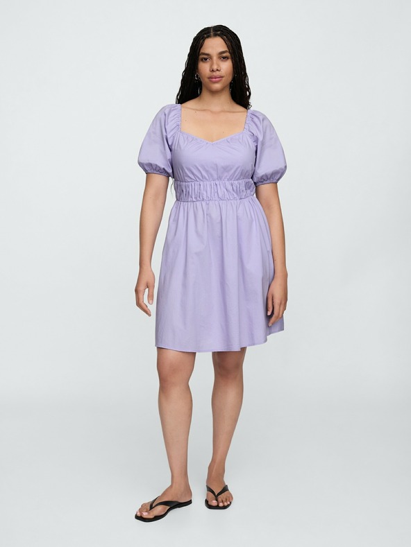 GAP Mini šaty s naberanými rukávmi GAP