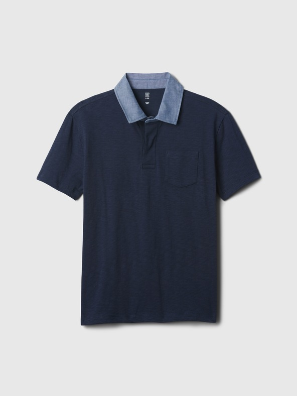 GAP Detské chambray polo tričko GAP