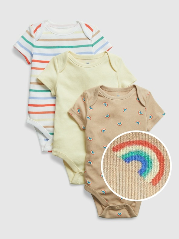 GAP Baby bavlnené body Brannan, 3 ks GAP