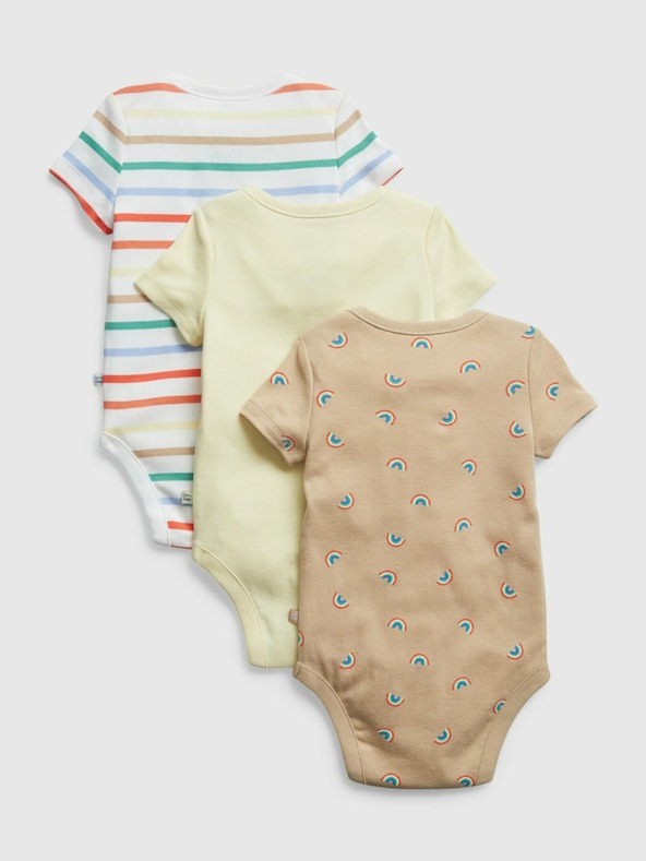 GAP Baby bavlnené body Brannan, 3 ks GAP