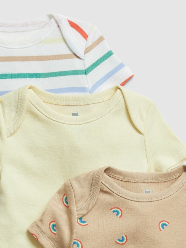 GAP Baby bavlnené body Brannan, 3 ks GAP