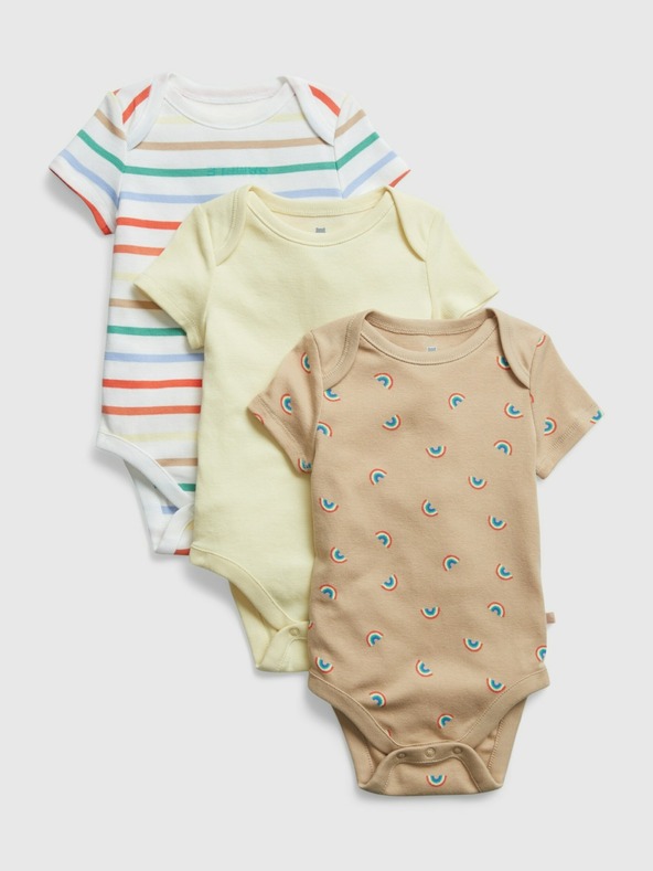 GAP Baby bavlnené body Brannan, 3 ks GAP