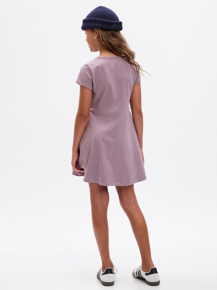 GAP Detské šaty s metalickým logom GAP