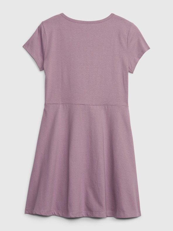 GAP Detské šaty s metalickým logom GAP