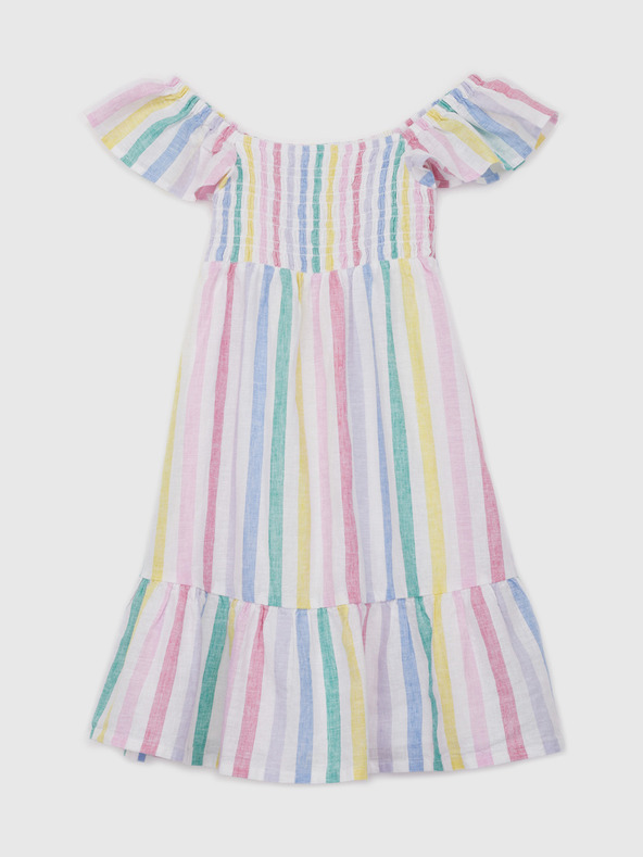 GAP Detské pruhované midi šaty GAP