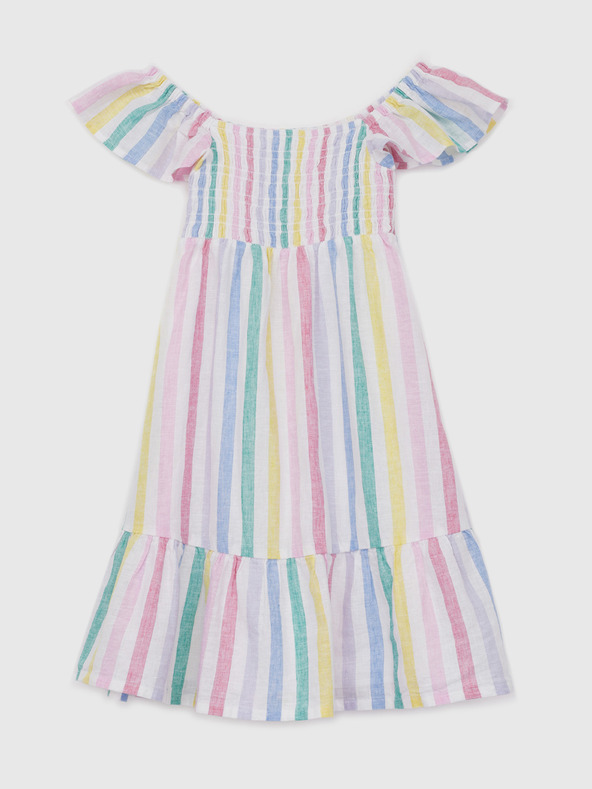 GAP Detské pruhované midi šaty GAP