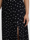 Orsay Čierna dámska bodkovaná sukňa ORSAY