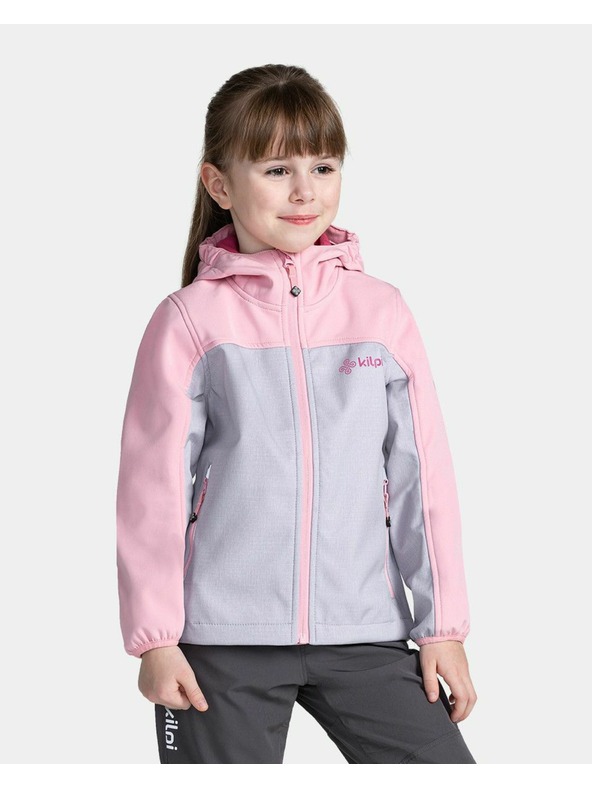 Kilpi Šedo-ružová dievčenská softshellová bunda Kilpi RAVIA-J