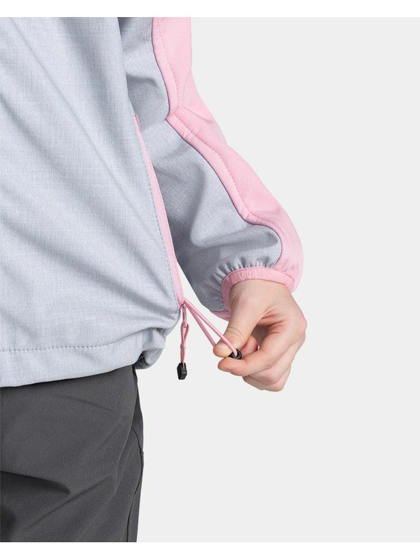 Kilpi Šedo-ružová dievčenská softshellová bunda Kilpi RAVIA-J