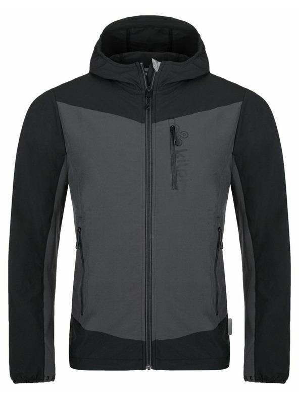Kilpi Tmavosivá pánska softshellová bežecká bunda Kilpi Balans-M