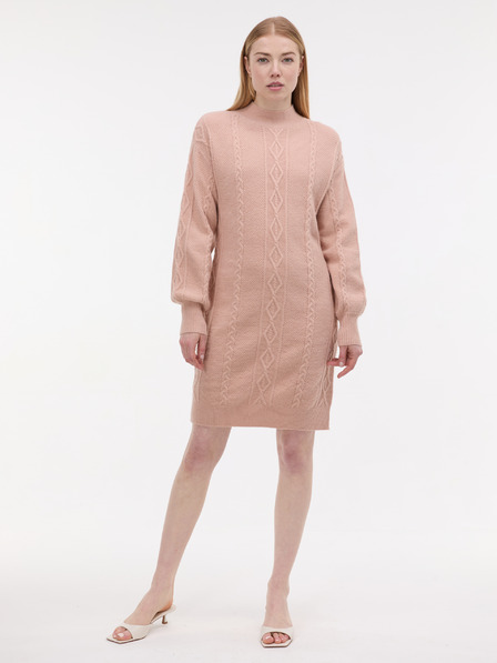 Orsay Svetloružové dámske svetrové šaty ORSAY