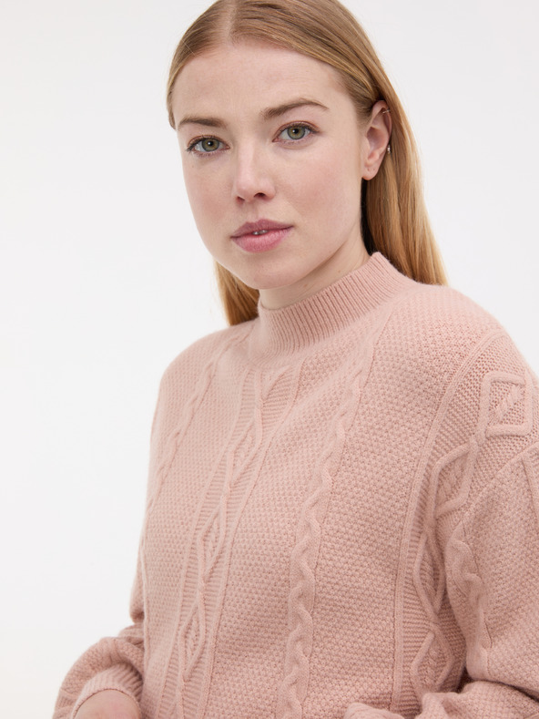 Orsay Svetloružové dámske svetrové šaty ORSAY