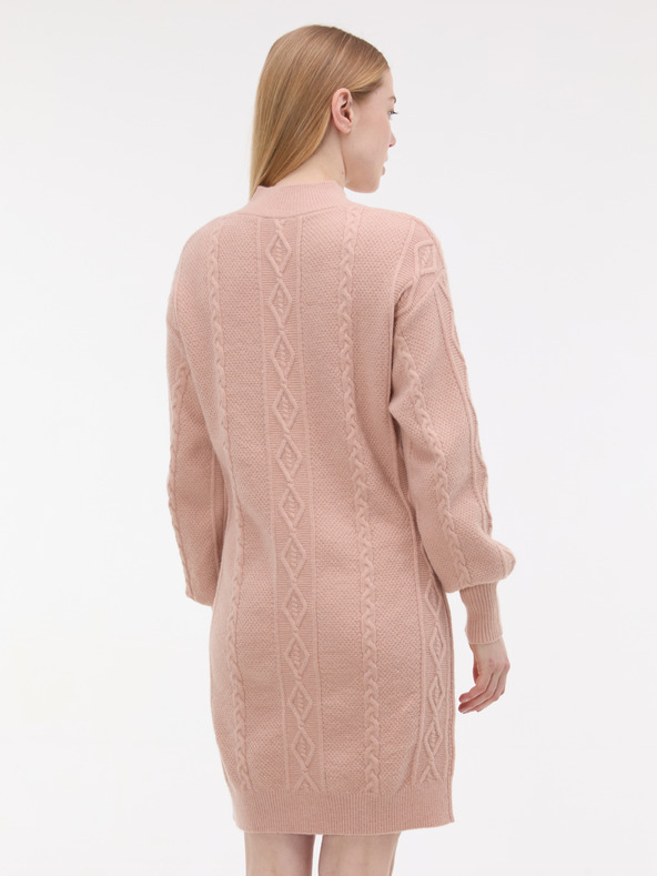 Orsay Svetloružové dámske svetrové šaty ORSAY