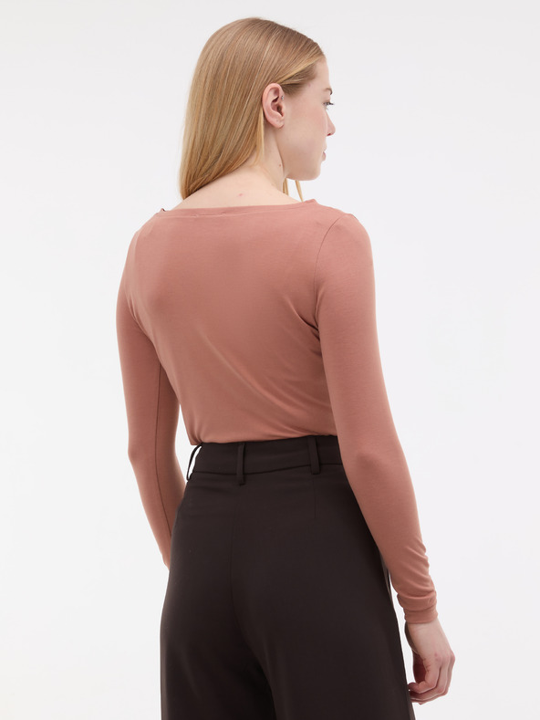 Orsay Svetlo hnedé dámske tričko s dlhým rukávom ORSAY