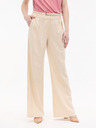 Orsay Krémové dámske široké nohavice s prúžkom ORSAY
