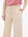 Orsay Krémové dámske široké nohavice s prúžkom ORSAY
