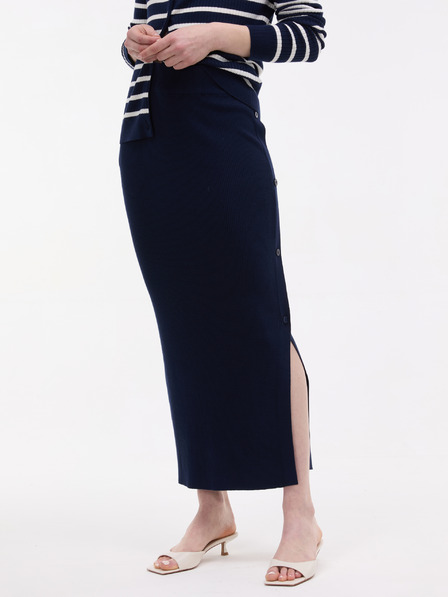 Orsay Tmavomodrá dámska úpletová sukňa ORSAY