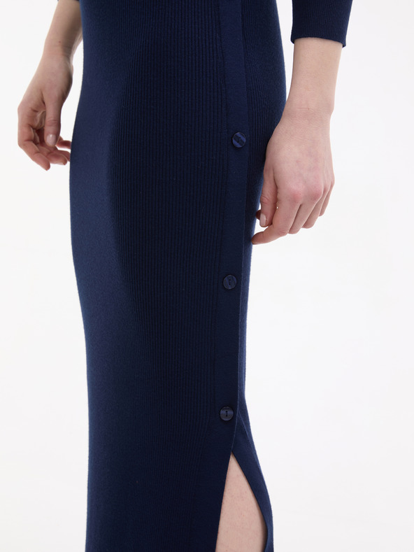 Orsay Tmavomodrá dámska úpletová sukňa ORSAY