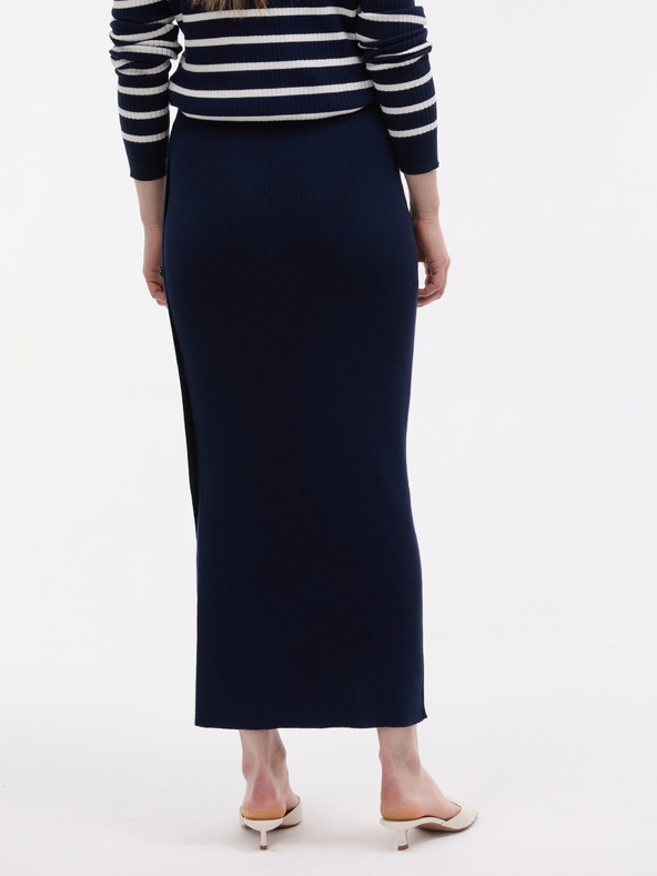 Orsay Tmavomodrá dámska úpletová sukňa ORSAY