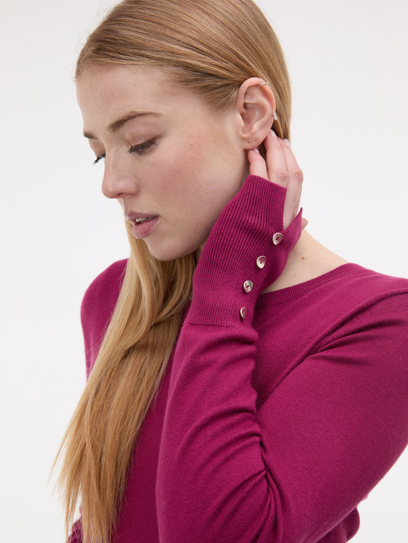 Orsay Vínový dámsky sveter ORSAY