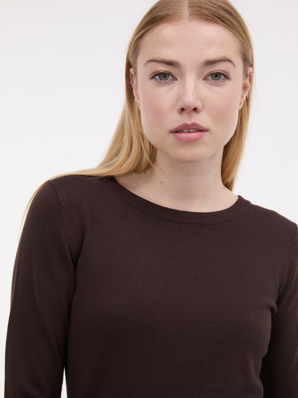 Orsay Tmavohnedý dámsky sveter ORSAY