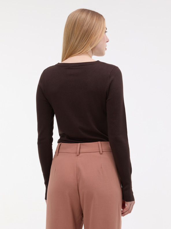 Orsay Tmavohnedý dámsky sveter ORSAY