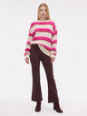 Orsay Ružový dámsky pruhovaný sveter ORSAY