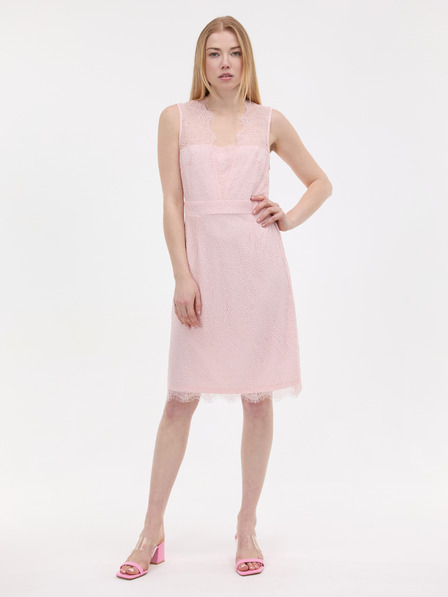 Orsay Svetloružové dámske čipkované šaty ORSAY