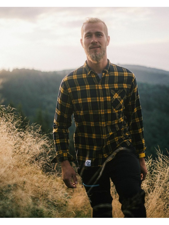 Kilpi Pánske športové flanelové tričko Kilpi FLANNY-M žltá