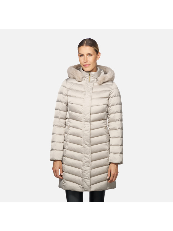 Geox Béžová dámska prešívaná bunda Geox Bettanie