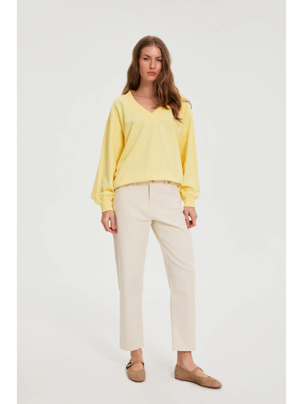 Moodo Džínsy s rovnými nohavicami béžové Moodo