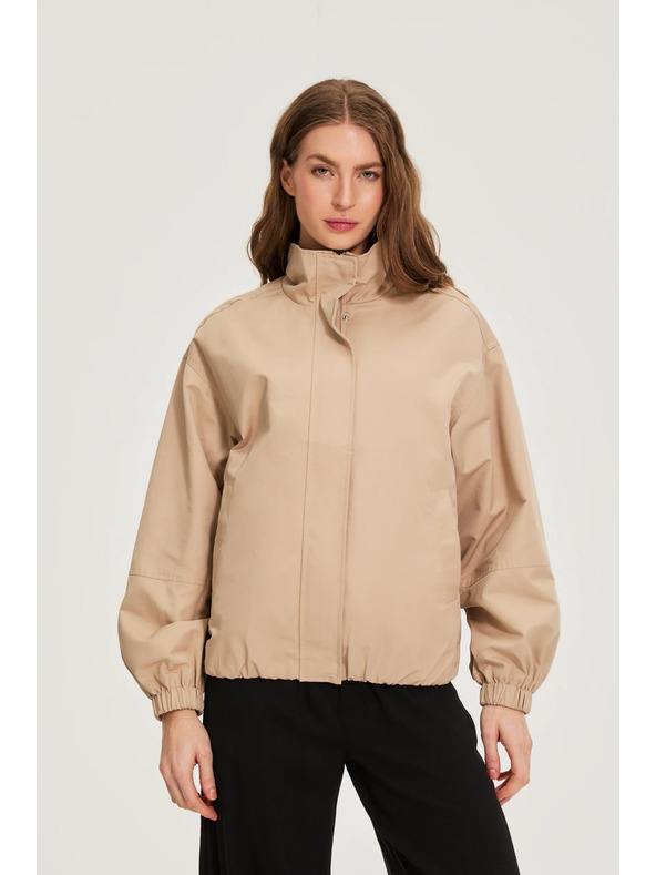 Moodo Bunda so stojačikom béžová Moodo