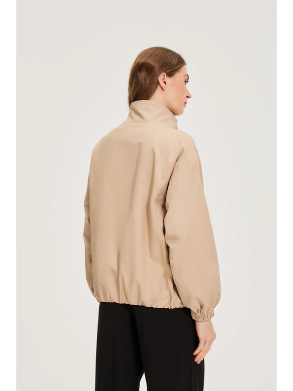 Moodo Bunda so stojačikom béžová Moodo