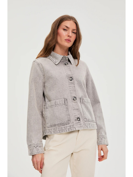 Moodo Džínsová bunda sivá Moodo