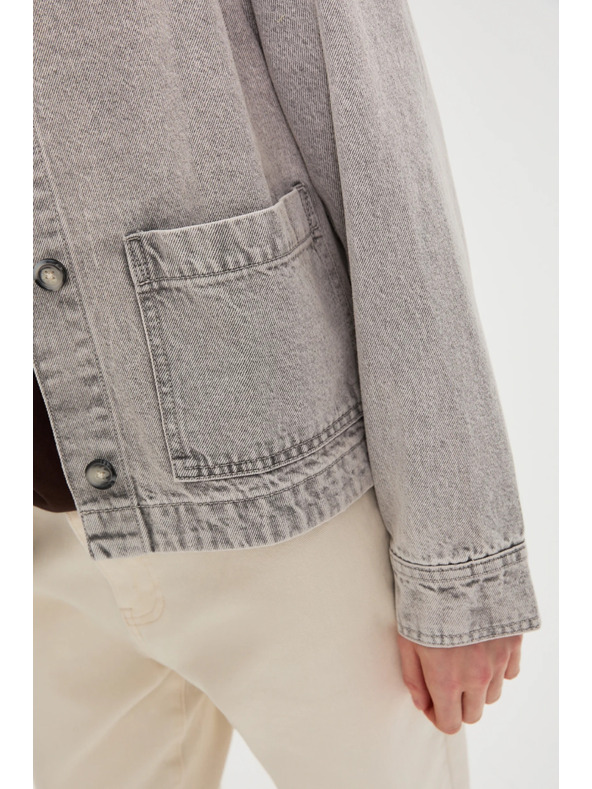 Moodo Džínsová bunda sivá Moodo