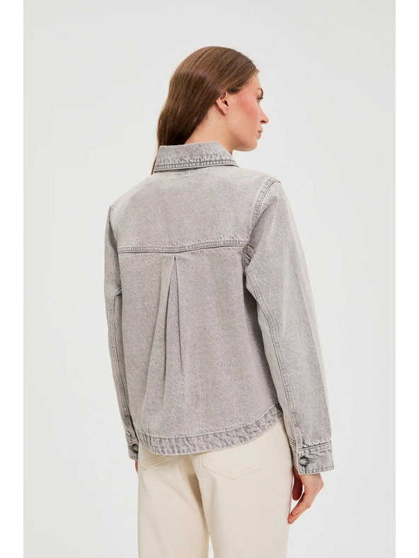 Moodo Džínsová bunda sivá Moodo