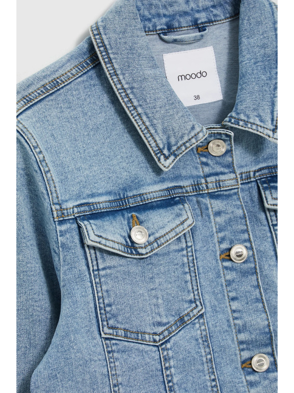 Moodo Džínsová bunda modrá Moodo